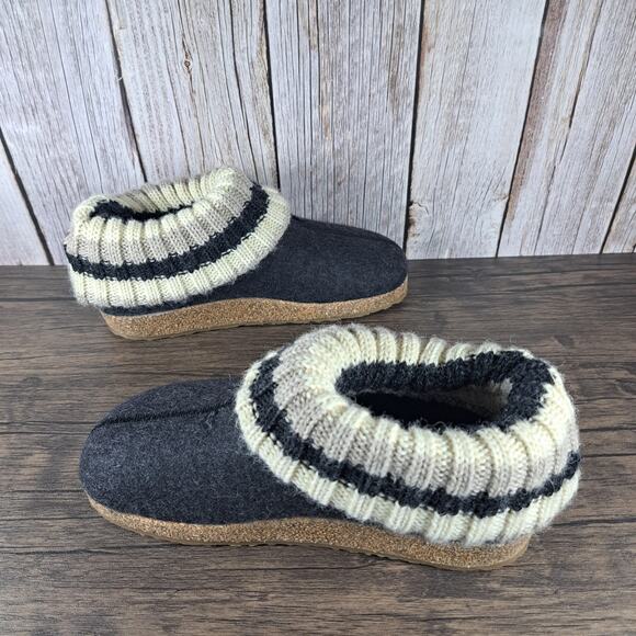 Haflinger Grizzly Felt Kristina Slipper Boot Charcoal Gray Women's Sz 6 EU 37 - Picture 5 of 10